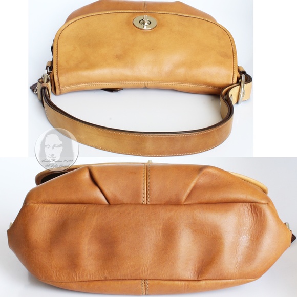 Coach Shoulder Bag Legacy Leather Flap Style F15170 Tan Convertible Cross Body - Picture 10 of 14